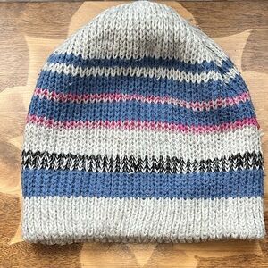 Free People Striped Knit Beanie Hat